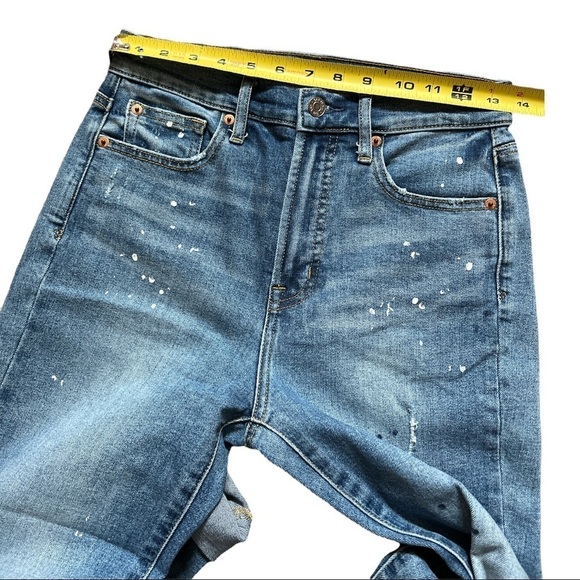 GAP DENIM‎ TRUE SKINNY HIGH RISE PAINT/ INK SPLASHED DISTRESSED SIZE 4/27R - Picture 12 of 15